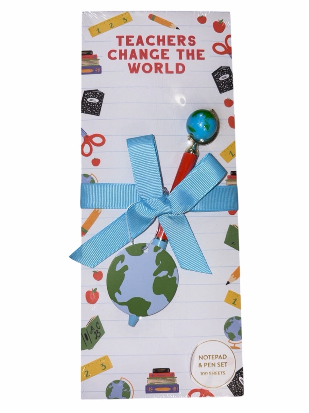 ‘Teachers Change The World’ Magnetic Notepad & Pen Set 100 Sheets NWT